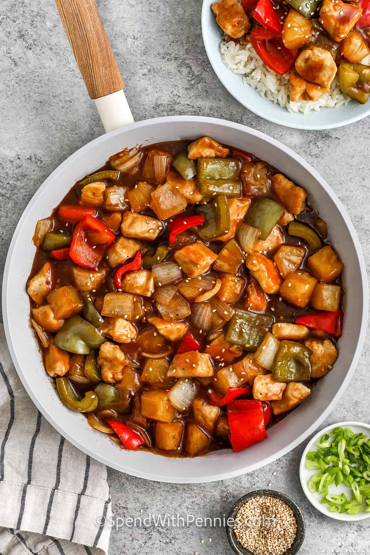 pan of Sweet and Sour Chicken