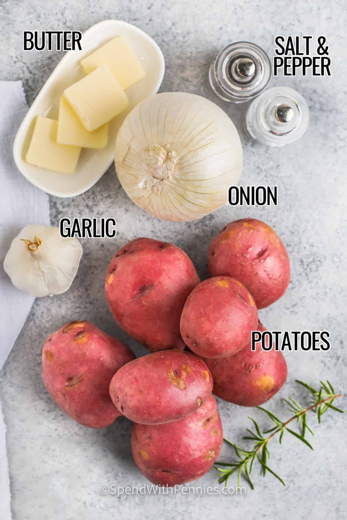 Grilled potatoes are buttery, golden, and loaded with flavor from garlic, rosemary, and sweet onions! Toss them in foil and pop them on the grill while you cook your main dish. They’re easy, tasty, and go with just about everything—like BBQ chicken, burgers, or grilled fish. Don’t forget the sour cream! #spendwithpennies potatoes , onion , butter , garlic and seasonings to make Grilled Red Potatoes