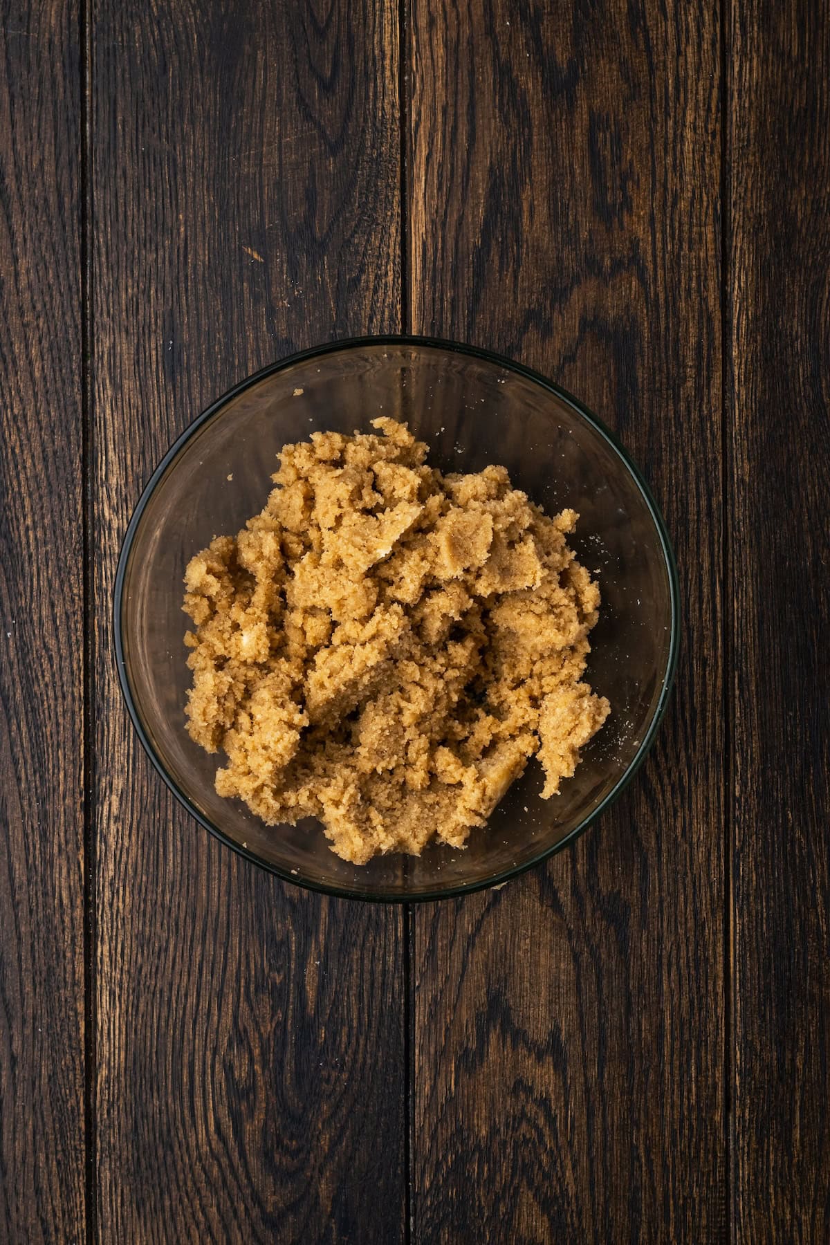Brown sugar and butter mixture in a bowl.